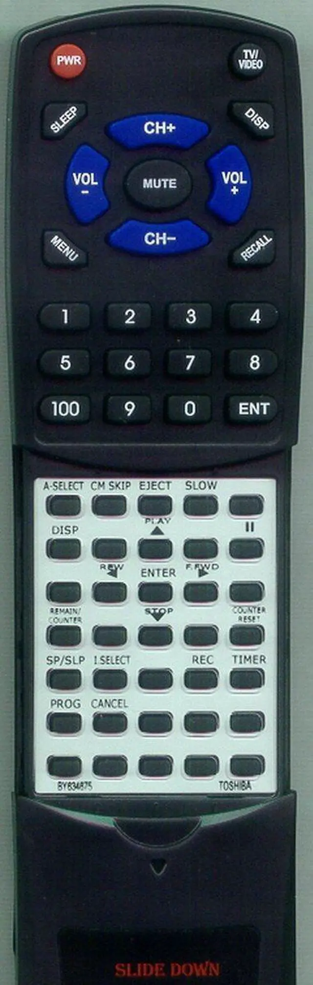 Main image of Replacement Remote Control for Toshiba BY634675, VC522, W528, W522