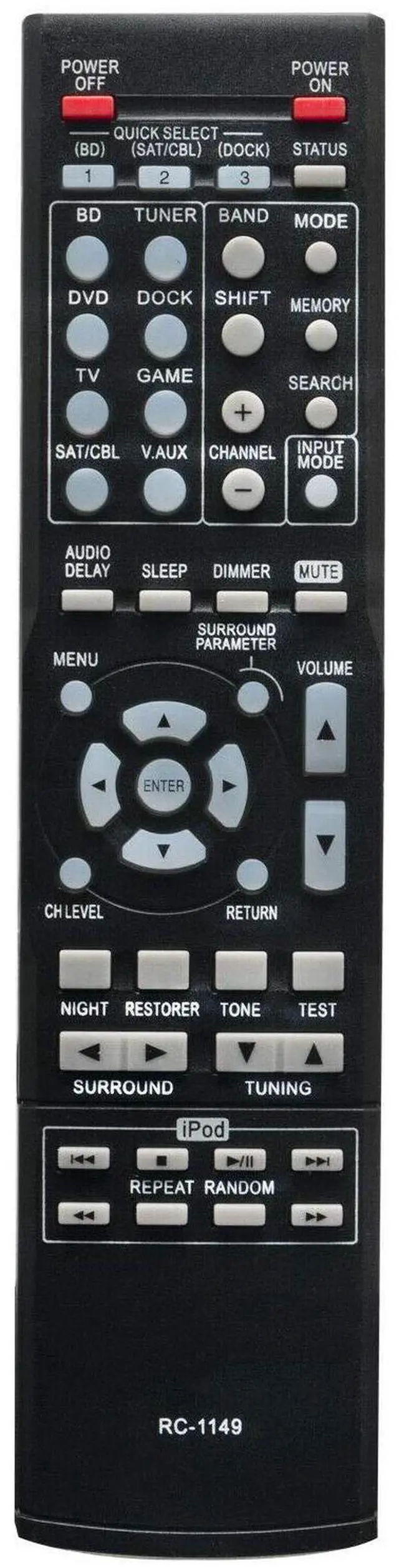 Main image of Replacement Remote Control Controller for Denon AVR-2805 AVR-2806 AVR-2807 AVR-2808 AVR-2809 AV Surround Receiver