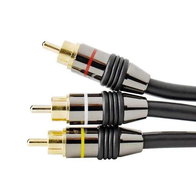Alt view image 2 of 5 - Hq Series Triple RCA Audio/Video Interconnect Cable, 6ft