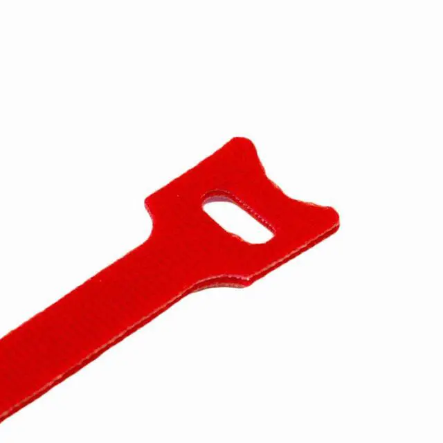 Alt view image 3 of 5 - 6 Inch Hook and Loop Reusable Strap Cable Cord Wire Ties 25 Pack Red
