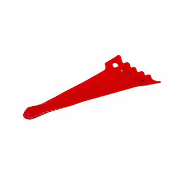 Alt view image 5 of 5 - 6 Inch Hook and Loop Reusable Strap Cable Cord Wire Ties 25 Pack Red