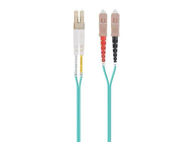 Alt view image 2 of 6 - OM4 Fiber Optic Cable - 5M (Meter) - LC/UPC-SC/UPC, Multi Mode, Duplex, 50/125 Type, 2.0mm, PVC