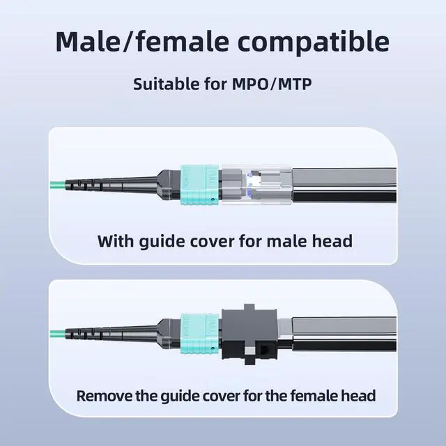 Alt view image 3 of 5 - Optical Fiber Connector Cleaner for MPO/MTP Connector,Fiber Endface Cleans,Over 500 Times Clean(Blue)