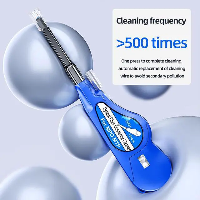 Alt view image 4 of 5 - Optical Fiber Connector Cleaner for MPO/MTP Connector,Fiber Endface Cleans,Over 500 Times Clean(Blue)