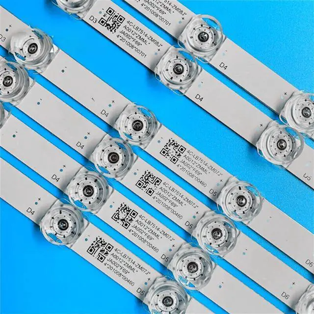Alt view image 4 of 5 - LED Backlight Strips For 4C-LB7514-YH 75F8-3030FC-A-LX20200601 LVU750NDEL 75S435 75S431 75S434 75S433 75V6 75L8 75F8A 75V2 70S430 70S434 70P615 70F9 70L8 70S434 GIC70LB04-3030F2.1D GIC70LB03-3030F2.1D