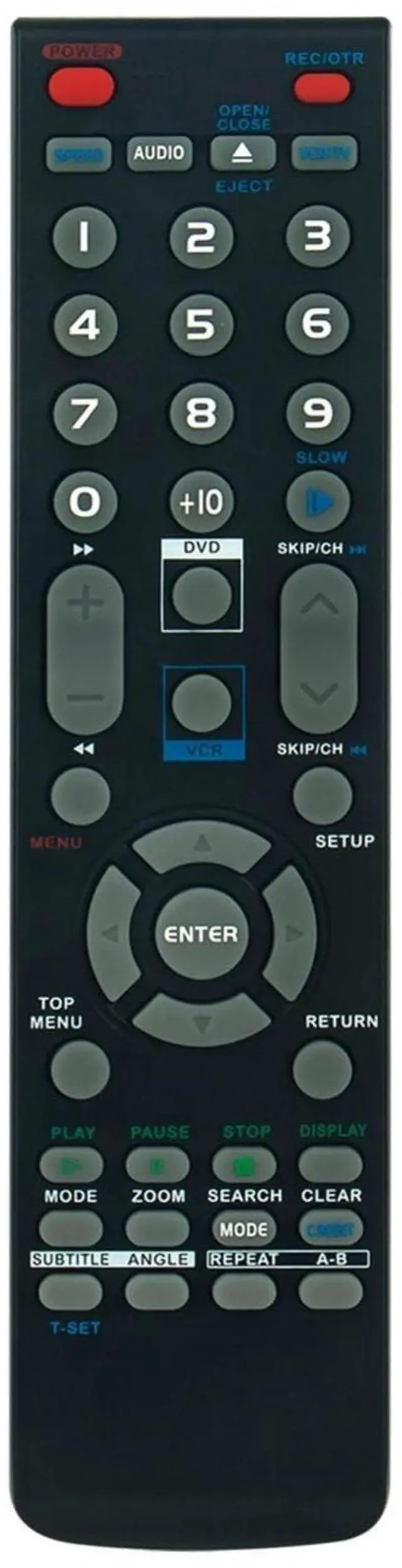 Main image of NA230UD Replacement Remote Control for Sanyo DVD VCR Combo DVD Player | No programming or pairing needed, replace Remote Compatible Models DVW-7200 SMT-9277 DVW7200 SMT9277