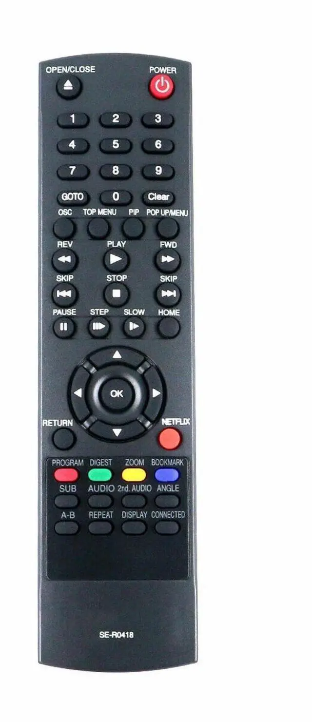 Main image of SE-R0418 Remote Control for Toshiba Blu-Ray DVD Player | Size approximately About 8 x 2 x 1 in, Replacement Remote Compatible Models BDK23 BDK23KU BDK33 BDK33KU BDX2300KU