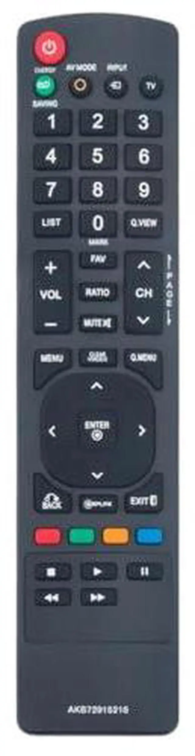 Alt view image 5 of 5 - AKB72915216 TV Remote Control for LG TV in Living Rooms or Rooms | No programming or pairing needed, Replacement Remote Compatible Models 32LD350 37LD465 42LD460 47LD460