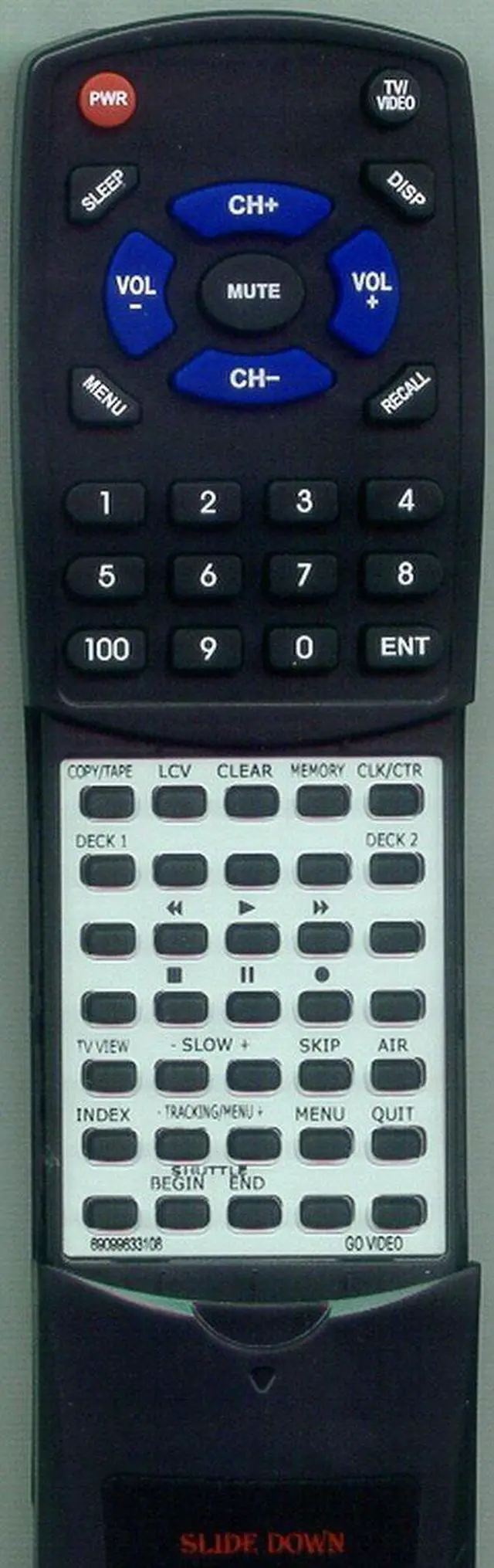 Main image of Replacement Remote Control for GO Video 633108, 69099633108, GV4060, GV4600, 104060RM