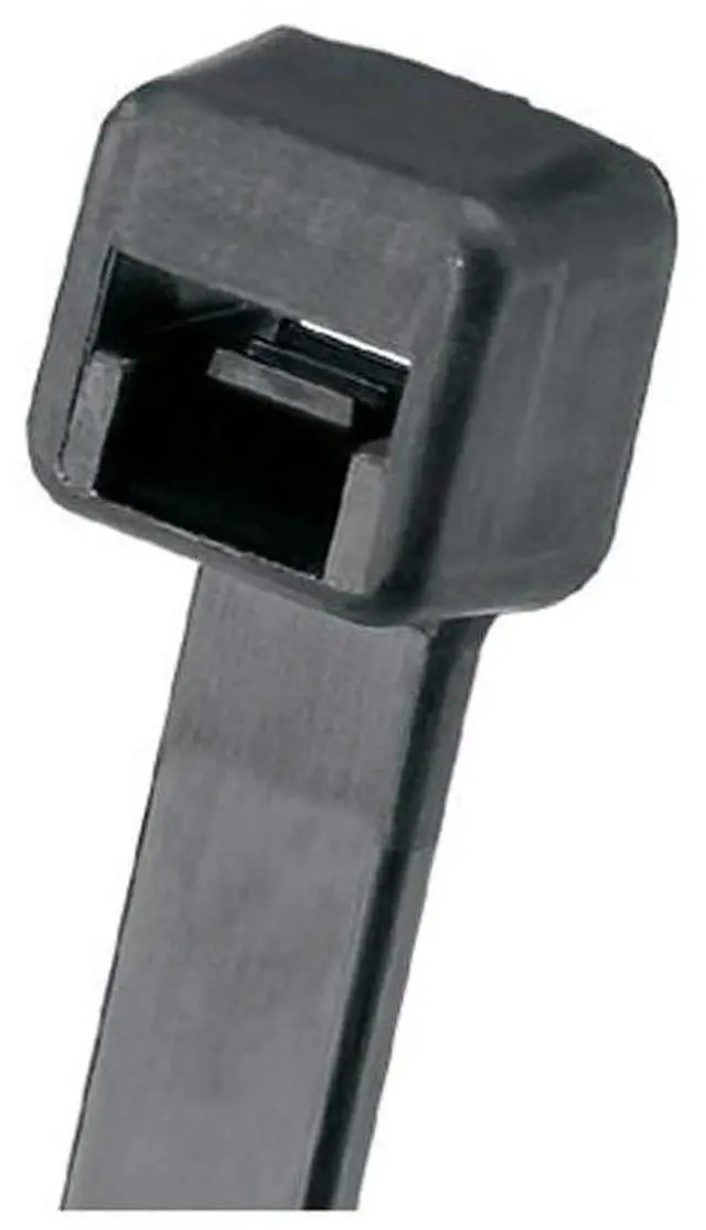 Main image of PLT4.5S-C0 Pan-Ty Locking Tie, Standard, 15.5" Length, Weather Resistant Nylon 6.6, Black (Pack of 100)