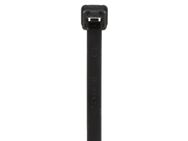 Alt view image 2 of 4 - PLT4.5S-C0 Pan-Ty Locking Tie, Standard, 15.5" Length, Weather Resistant Nylon 6.6, Black (Pack of 100)
