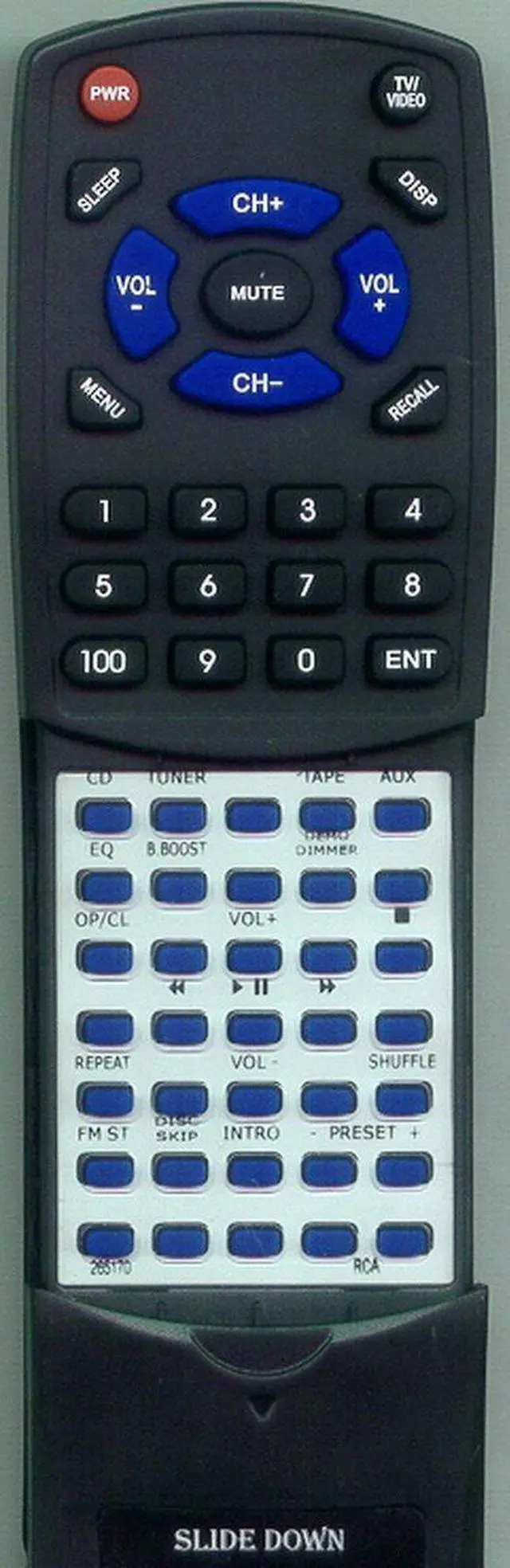 Main image of Replacement Remote Control for RCA 265170, RS2635, RS2635B