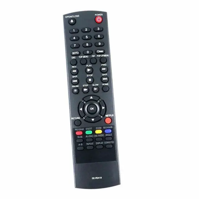 Alt view image 3 of 5 - SE-R0418 Remote Control for Toshiba Blu-Ray DVD Player | Size approximately About 8 x 2 x 1 in, Replacement Remote Compatible Models BDK23 BDK23KU BDK33 BDK33KU BDX2300KU