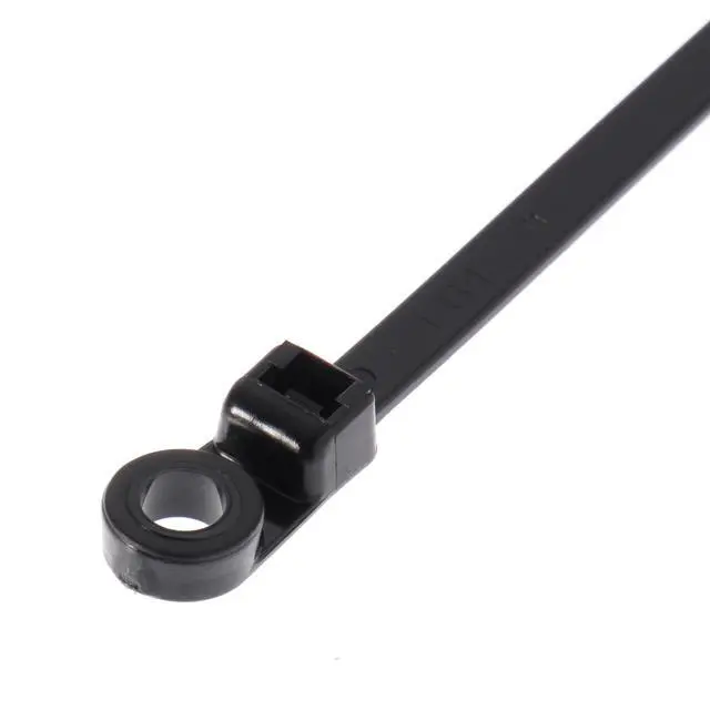 Alt view image 2 of 4 - PLC2S-S6-C0 Pan-Ty Locking Clamp Tie, Standard, #6 Screw, 7.9-Inch Length, Weather Resistant Nylon 6.6, Black (100-Pack)