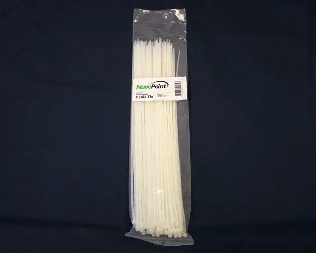 Alt view image 4 of 4 - 14 Inch Nylon Cable Wire Zip Tie 40 lbs - Natural White 1000 Pack Lot Pcs Qty