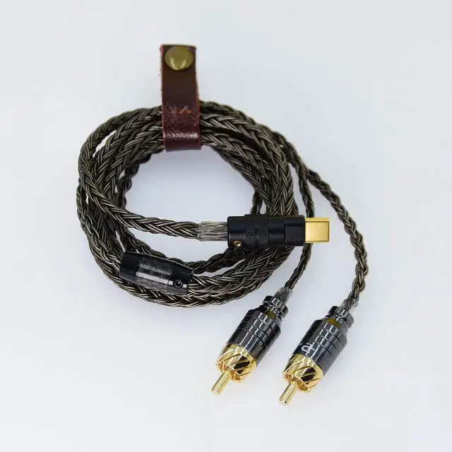 Main image of USB c Type-c high Fidelity typec to 2 RCA Double-end Silver-Plated pc mobilephone Amplifier interconnect Cable RCA (2m(6.56ft))