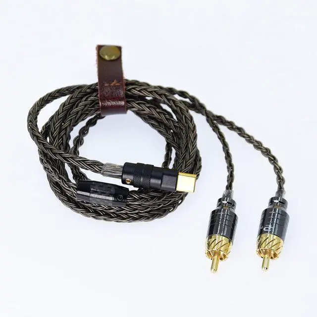 Alt view image 3 of 4 - USB c Type-c high Fidelity typec to 2 RCA Double-end Silver-Plated pc mobilephone Amplifier interconnect Cable RCA (2m(6.56ft))