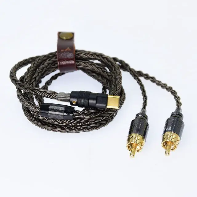 Alt view image 4 of 4 - USB c Type-c high Fidelity typec to 2 RCA Double-end Silver-Plated pc mobilephone Amplifier interconnect Cable RCA (2m(6.56ft))