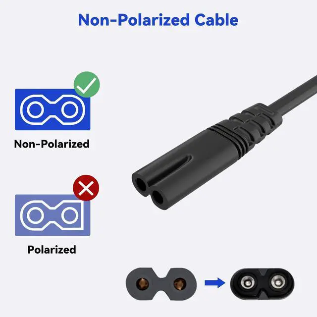 Alt view image 5 of 5 - 2-Prong AC Power Cable Cord for Acoustic Audio by Goldwood AA15LBS AA15BS AA15BT
