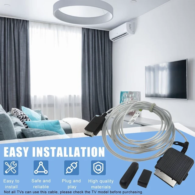 Alt view image 5 of 6 - Updated 5m /16.4ft BN39-02470A TV Connect Cable Fit for Samsung The Frame QLED 4K Smart TV One Invisible Connect Cord Compatible Connect Box Model BN96-54413V, BN44-01066B