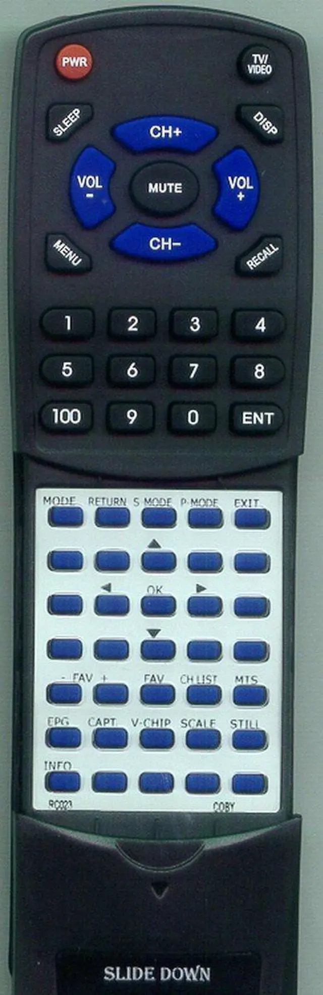 Main image of Replacement Remote Control for COBY TFTV3717, TFTV2204, TFTV3207, TFTV3217, RC023