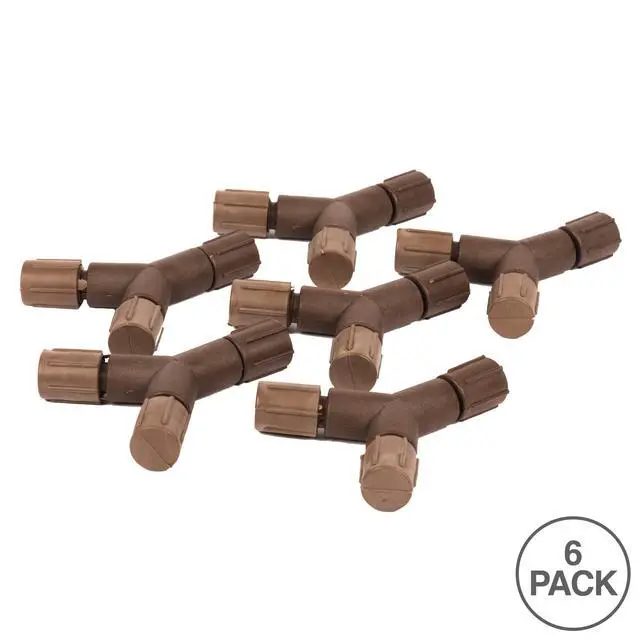 Alt view image 2 of 2 - Single Mold LED Set Brown Coaxial Y Splitter 6/Bag, CSA/us Listed