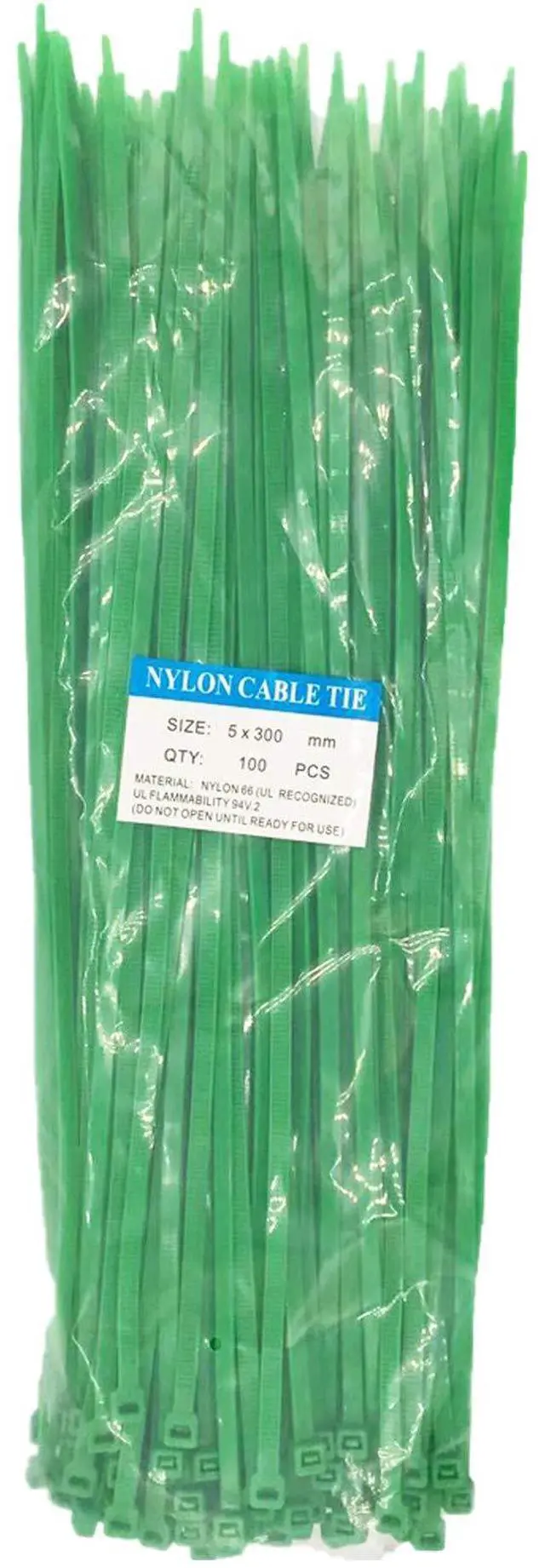 Main image of Industrial Multi-Purpose Cable Ties (100 Piece) Self Locking Nylon Zip Ties (12", green)