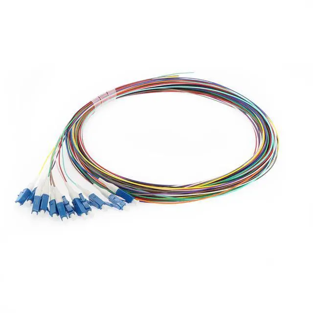 Main image of 12-Pack 3m LC/UPC Singlemode Multicolor Pigtail, 4 Pack