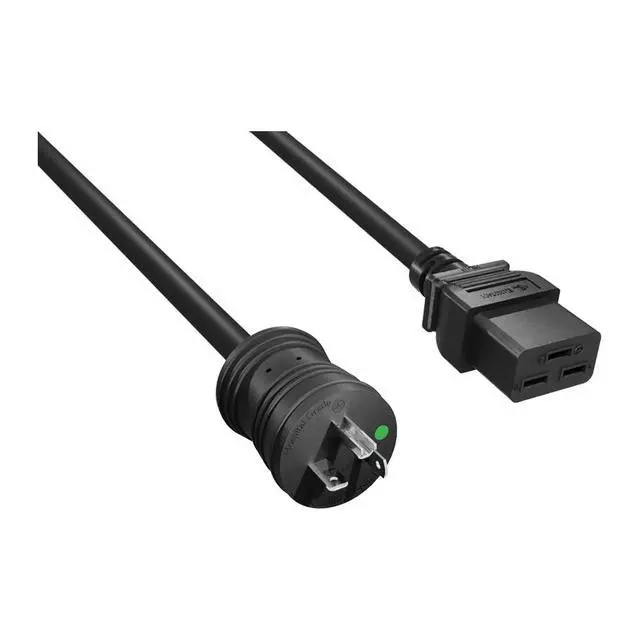Alt view image 2 of 2 - Heavy Duty 12 AWG Hospital Grade Power Cord (Black (10ft) 3 Meter)