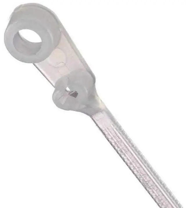 Main image of Ty-Rap Cable Tie, 4 in L, 5/8 in Max Bundle Dia., Natural, Nylon 6/6, 18 lb Strength, 100 PK TY533M - 1 Each