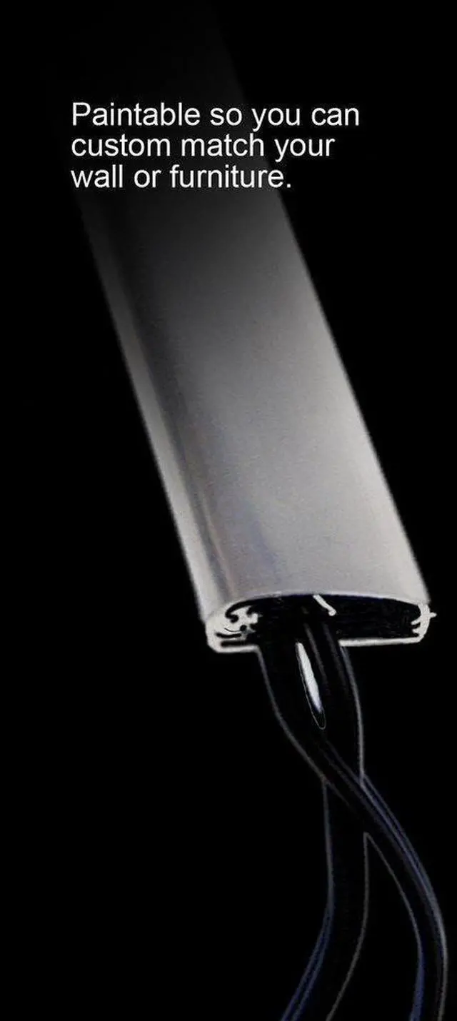 Alt view image 3 of 5 - Hangman 48" Aluminum Cord Management Strip with Connector (CM-48)