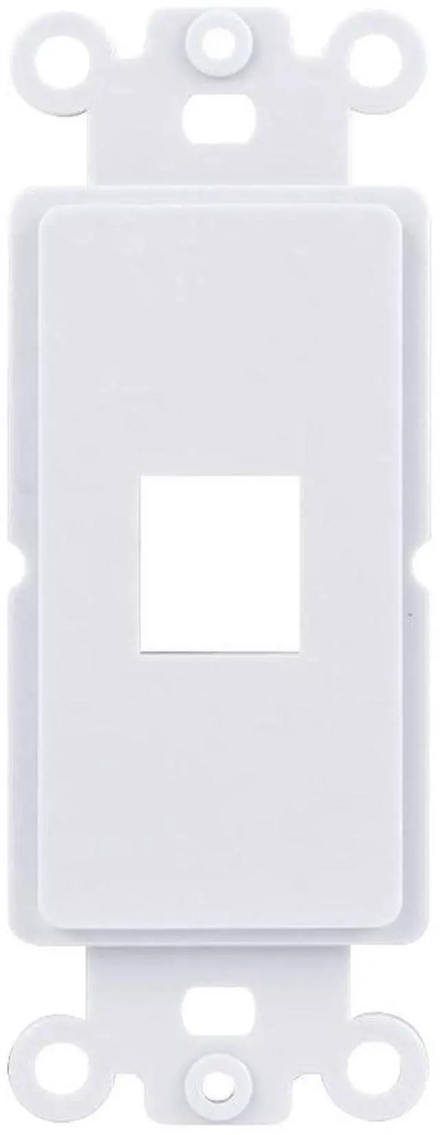 Main image of 1-Port Single Gang Keystone Decora Style Insert Strap (10 Pack, White)