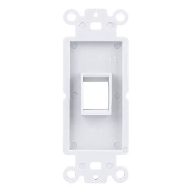 Alt view image 3 of 5 - 1-Port Single Gang Keystone Decora Style Insert Strap (10 Pack, White)
