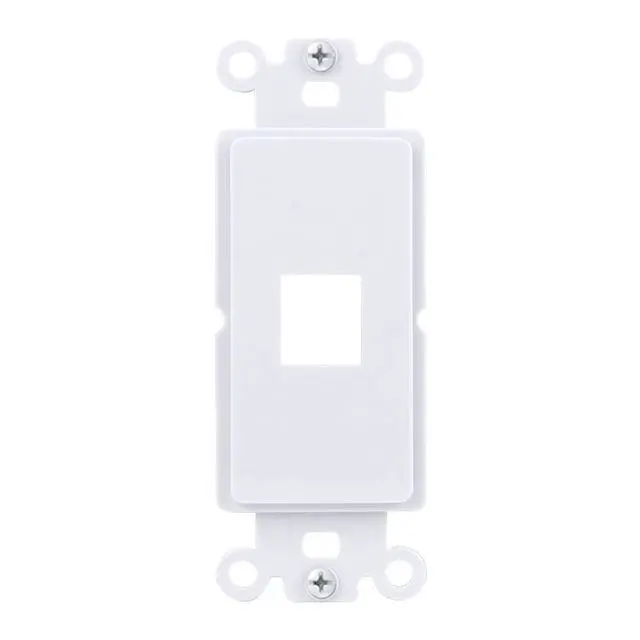 Alt view image 4 of 5 - 1-Port Single Gang Keystone Decora Style Insert Strap (10 Pack, White)