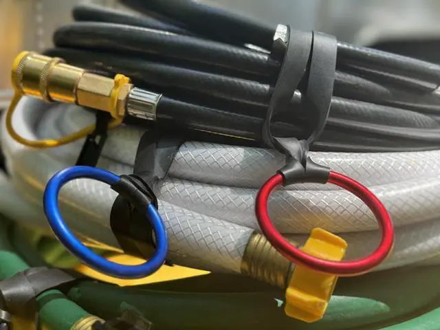 Alt view image 3 of 6 - Ultra, 5-Pack, 10 Inch Rugged Wrap for Cables, Hoses, and Cords (Blue)