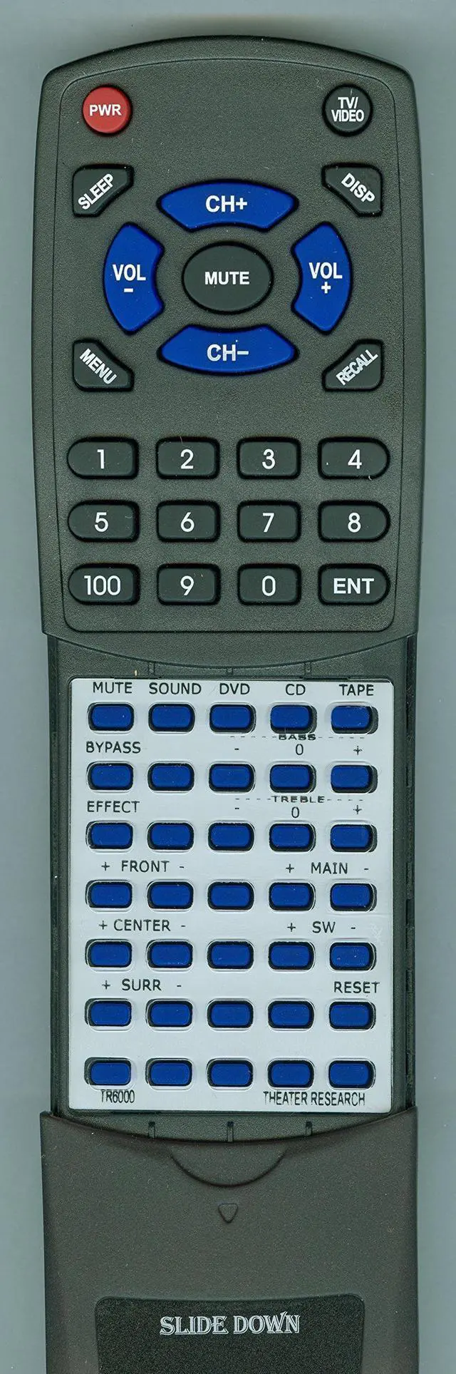 Main image of Replacement Remote for Theater Research TR6000, RC-H308, RCH308