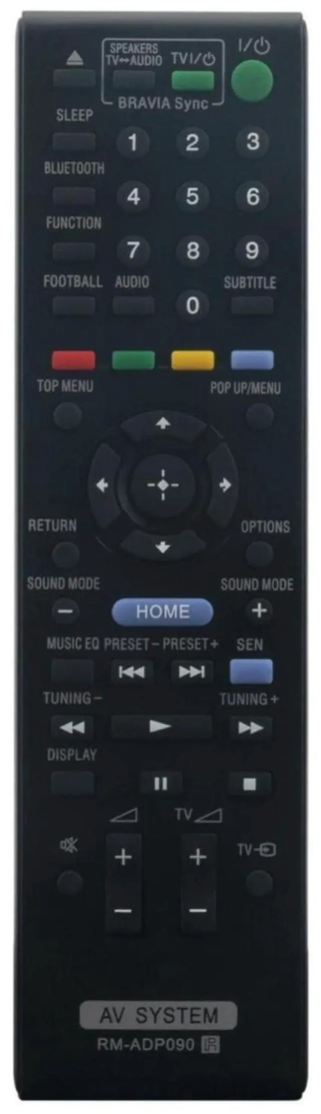 Main image of RM-ADP090 DVD Remote Control for Sony Blu-ray Disc DVD Player | Replacement Models RM-ADP089, Replacement Remote Compatible Models BDV-E4100 BDV-E2100 BDV-E3100