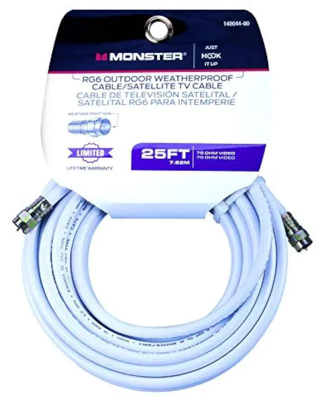 Main image of Cable Video Coaxial Cable Digital 75 Ohm 25 ' Carded