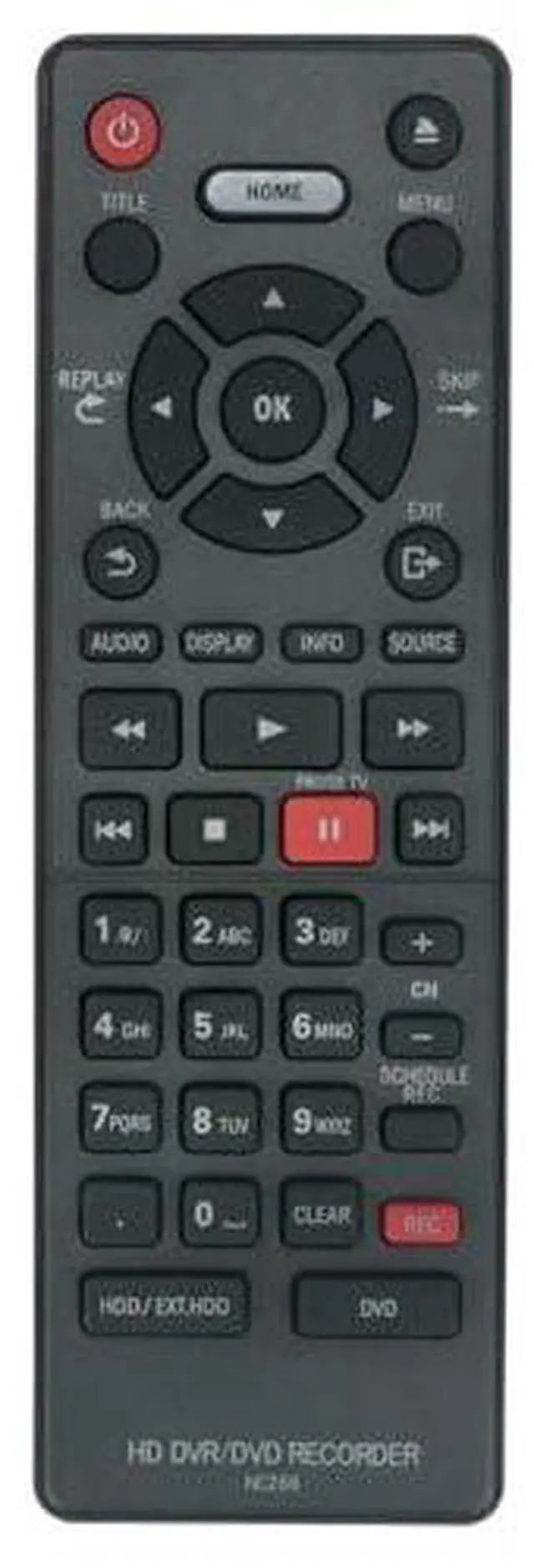 Alt view image 6 of 6 - NC266 NC266UH Remote Control for Magnavox HD DVR DVD Recorder | No programming or pairing needed, Replacement Remote Compatible Models MDR865H MDR868H MDR867H MDR865H/F7