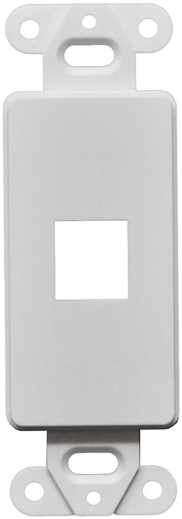Main image of Best 25pcs Decorator Style Keystone Jack 1 Port Modular Wall Insert Cover Plate White