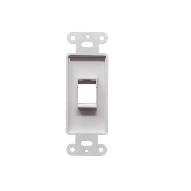 Alt view image 2 of 4 - Best 25pcs Decorator Style Keystone Jack 1 Port Modular Wall Insert Cover Plate White