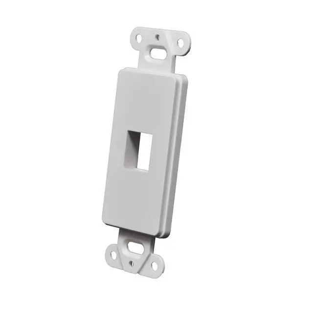 Alt view image 3 of 4 - Best 25pcs Decorator Style Keystone Jack 1 Port Modular Wall Insert Cover Plate White