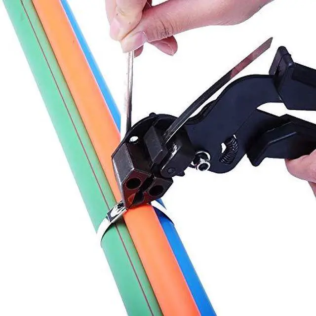 Alt view image 3 of 3 - SYD 12 Inch Metal Cable Ties (100 Pieces) Heavy Duty 304 Stainless Steel Zip Ties (Natural)