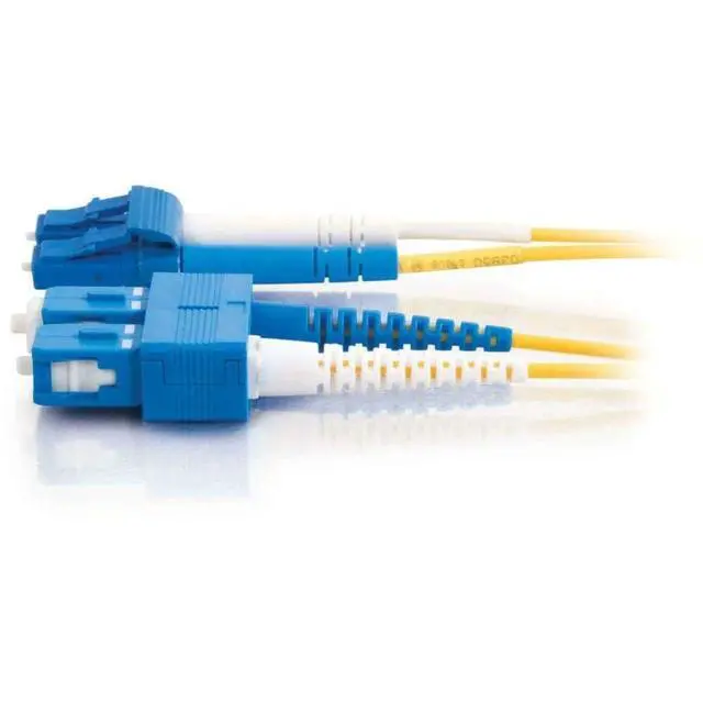 Alt view image 3 of 4 - 26260 OS2 Fiber Optic Cable - LC-SC 9/125 Duplex Single-Mode PVC Fiber Cable, Yellow (6.6 Feet, 2 Meters)