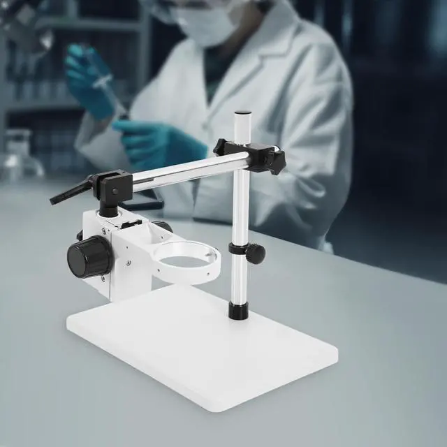 Alt view image 3 of 7 - 360° Rotating Binocular/Tribocular Microscope Bracket, Horizontally and Vertically Adjustable Microscope Stand 76mm Inner Diameter for Science, Laboratory, Industry