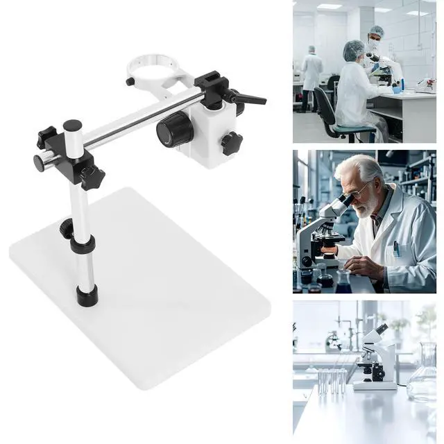 Alt view image 4 of 7 - 360° Rotating Binocular/Tribocular Microscope Bracket, Horizontally and Vertically Adjustable Microscope Stand 76mm Inner Diameter for Science, Laboratory, Industry