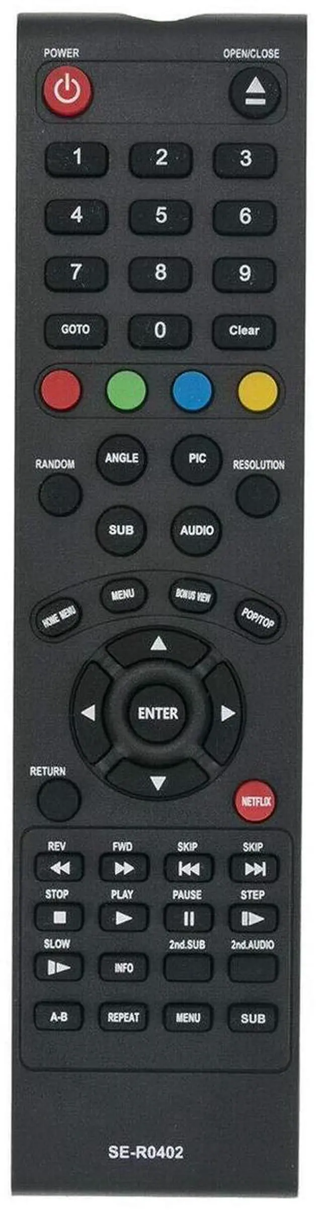 Main image of New SE-R0402 Replace Remote Control for Toshiba Blu-ray BDX4200 BDX4150KU BDK21 BDX2200 BDX2150