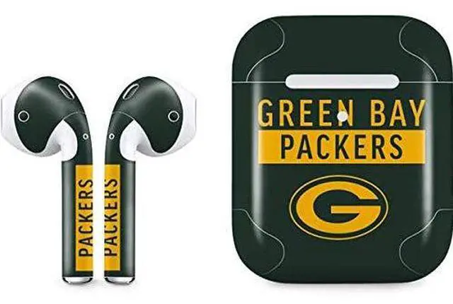 Main image of Decal Audio Skin Compatible with Apple AirPods 2 - Officially Licensed NFL Green Bay Packers Green Performance Series Design