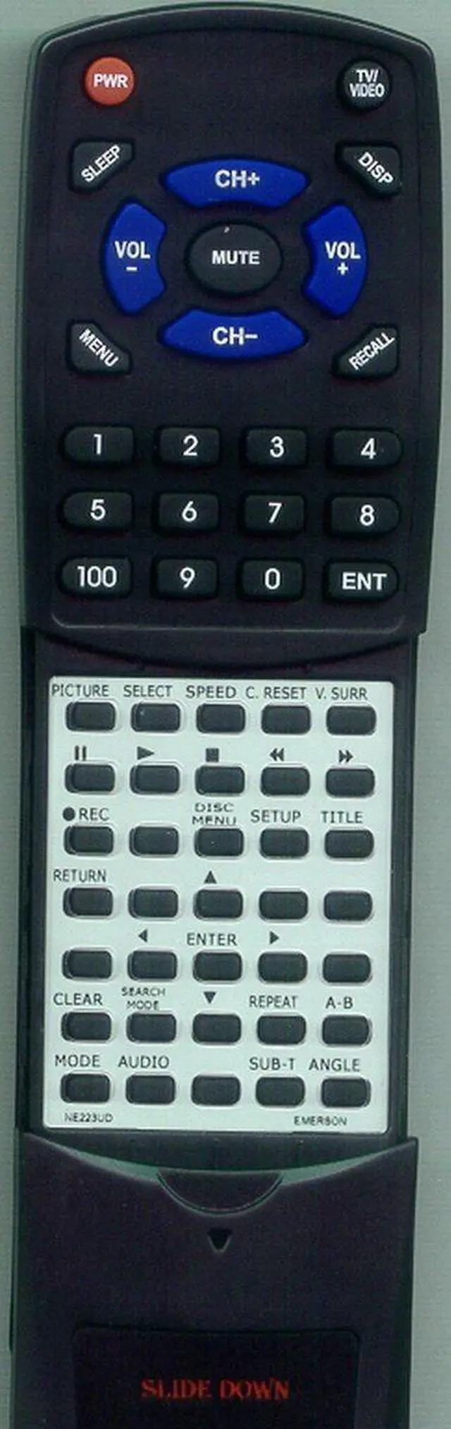 Main image of Replacement Remote Control for Emerson NE223UD, EWC27T4, EWC19T4