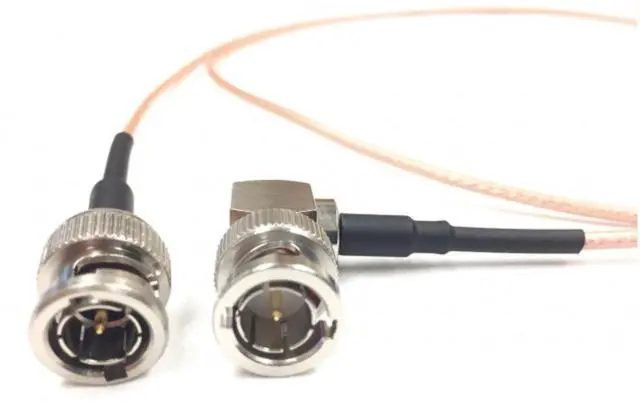 Alt view image 2 of 3 - 25 Foot BNC Right Angle Male to BNC Male RG179 75 Ohm Cable by